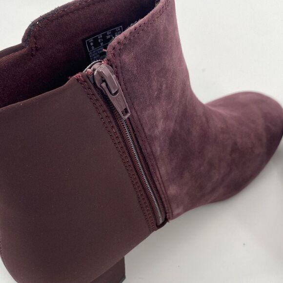 Clarks Collection Comfort Boots Side Zip Chartli Valley Burgundy Bordeaux size 8 - Picture 6 of 10